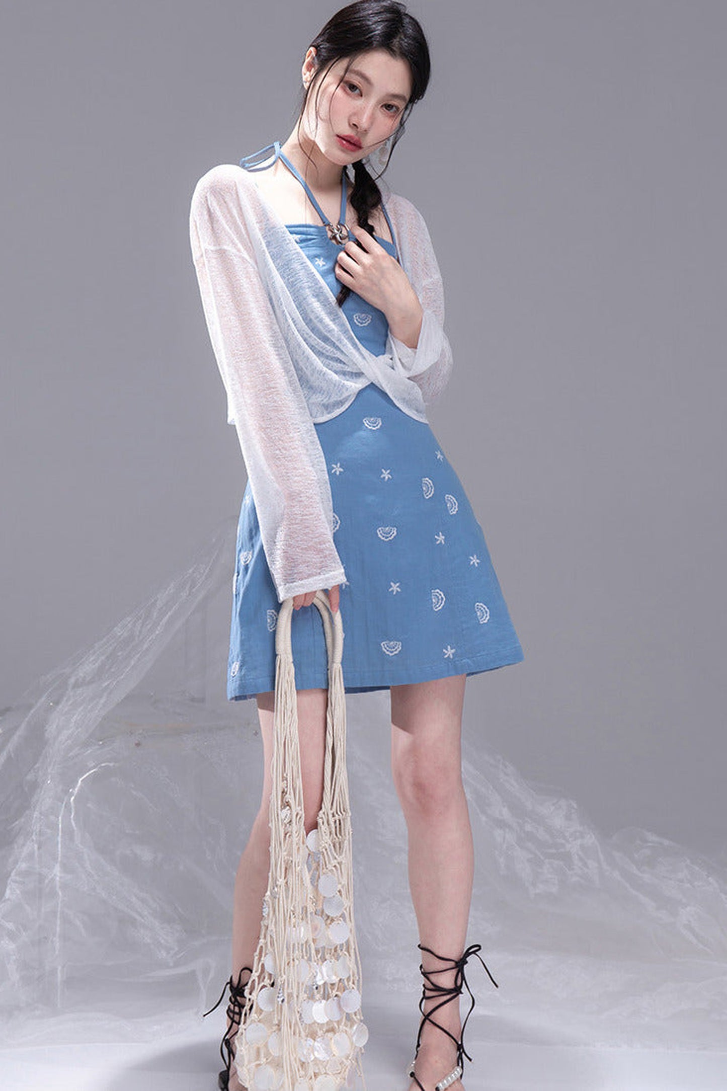 Twisted Lyocell Camisole Dress Set