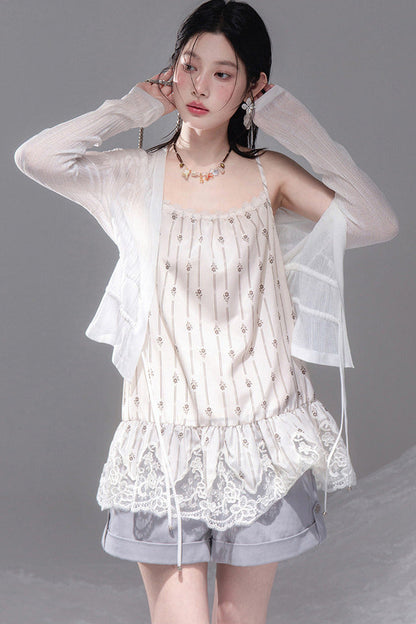 Slim Waist Jacquard Knit Cardigan