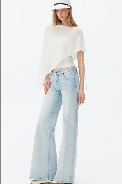 Irregular Linen Asymmetrical Cape Set-Up
