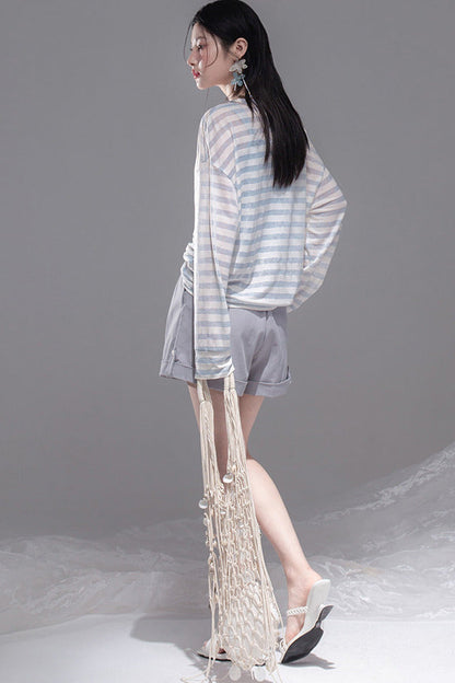 Fog Gray Wide-Leg Shorts