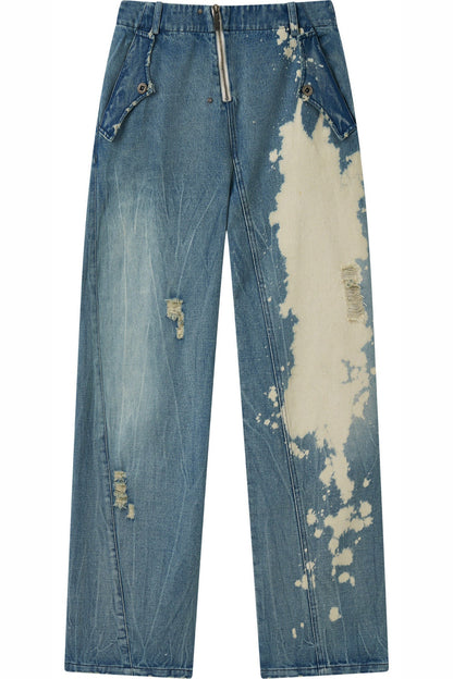 Vintage Washed Denim Pants