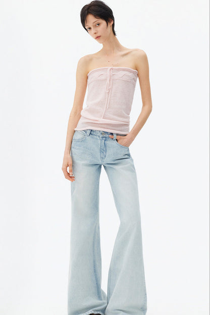 Wool Mohair Cable Knit Top