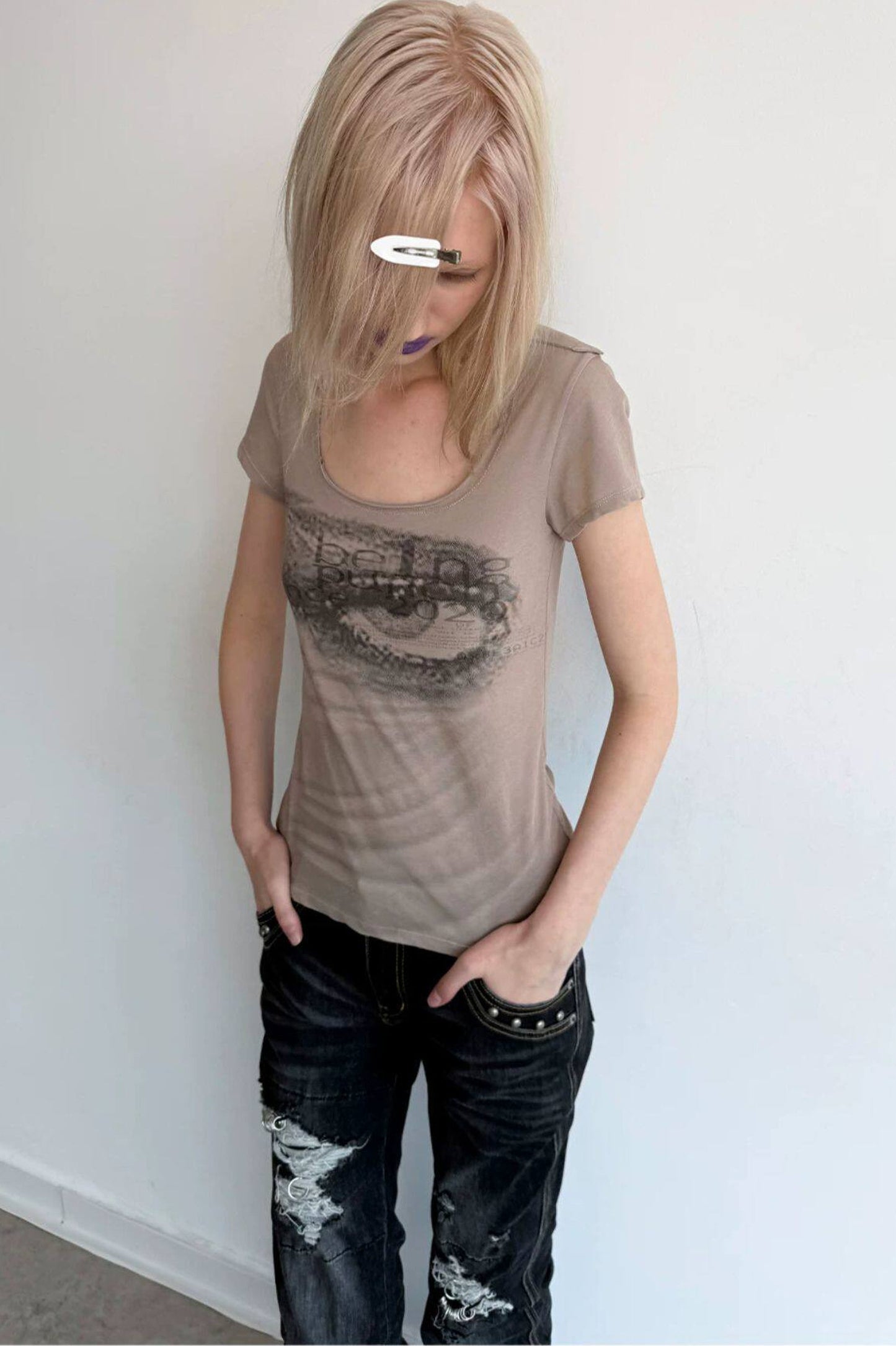 Illusion Print Slimming Top