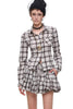 Camicia a quadri beige