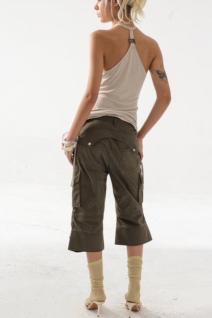 Retro Distressed Flared Pants