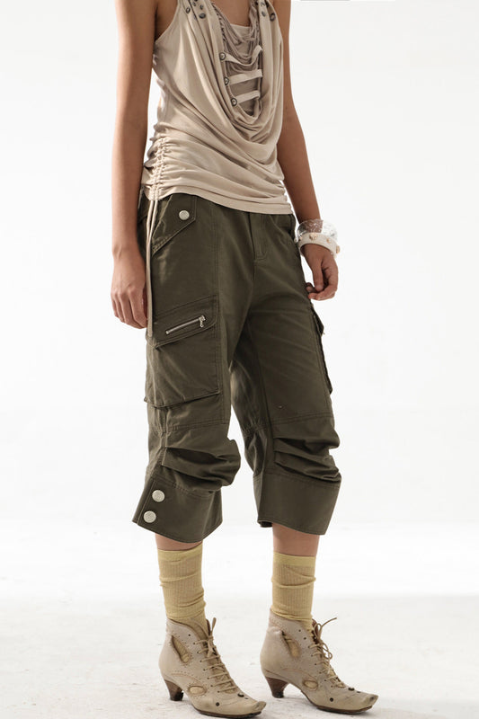 Retro Distressed Flared Pants