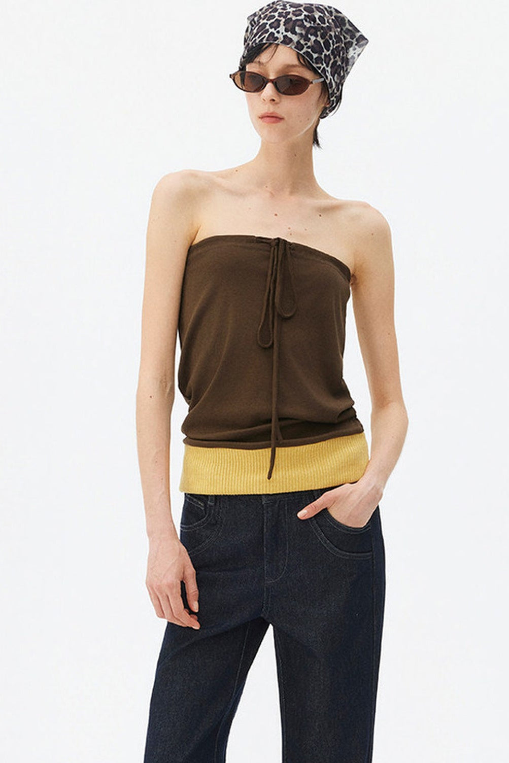 Lyocell Patchwork Tube Top