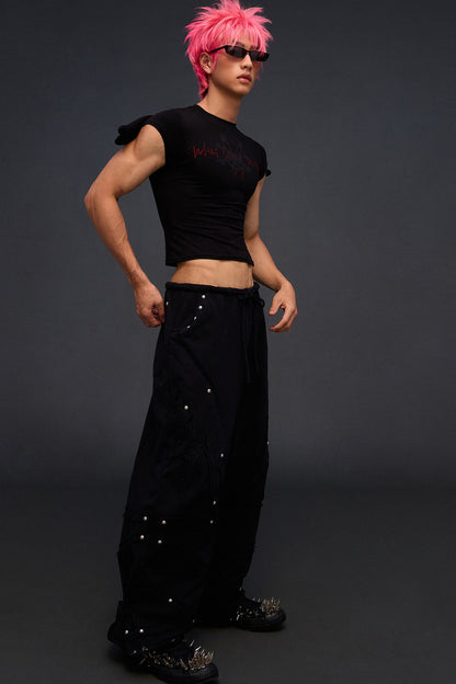 Hot-Stitched Angel Wings Blouse