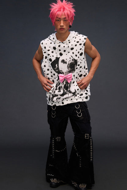 Dalmatian Print Sweatshirt Vest
