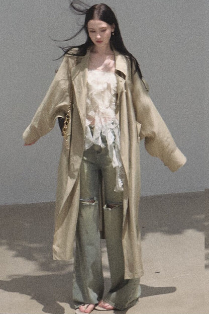 Cappotto parasole in acetato e lyocell