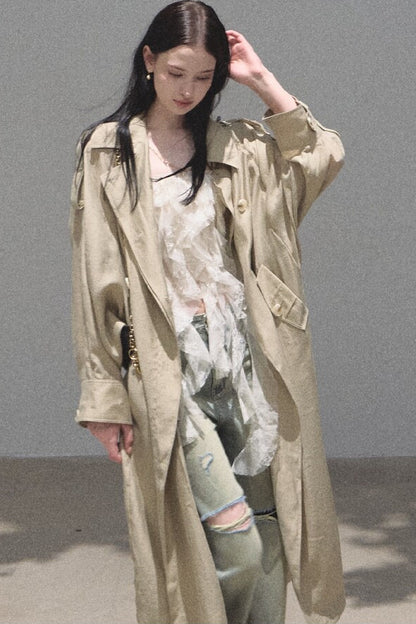Cappotto parasole in acetato e lyocell