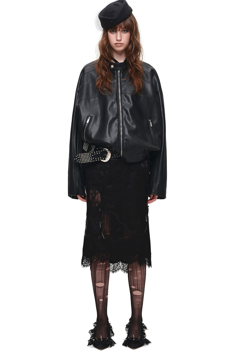 Loose PU Leather Biker Jacket
