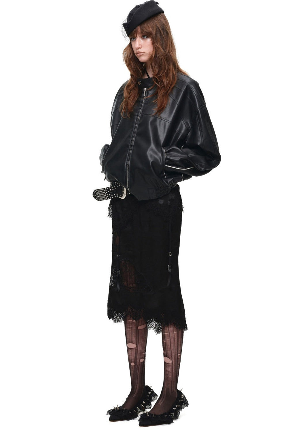 Loose PU Leather Biker Jacket