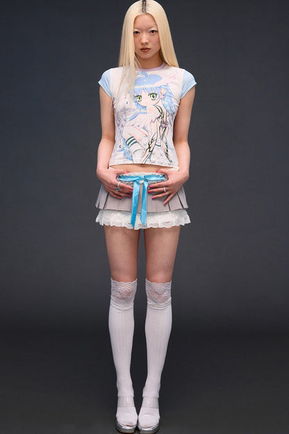 Six-Winged Angel Printed Blouse