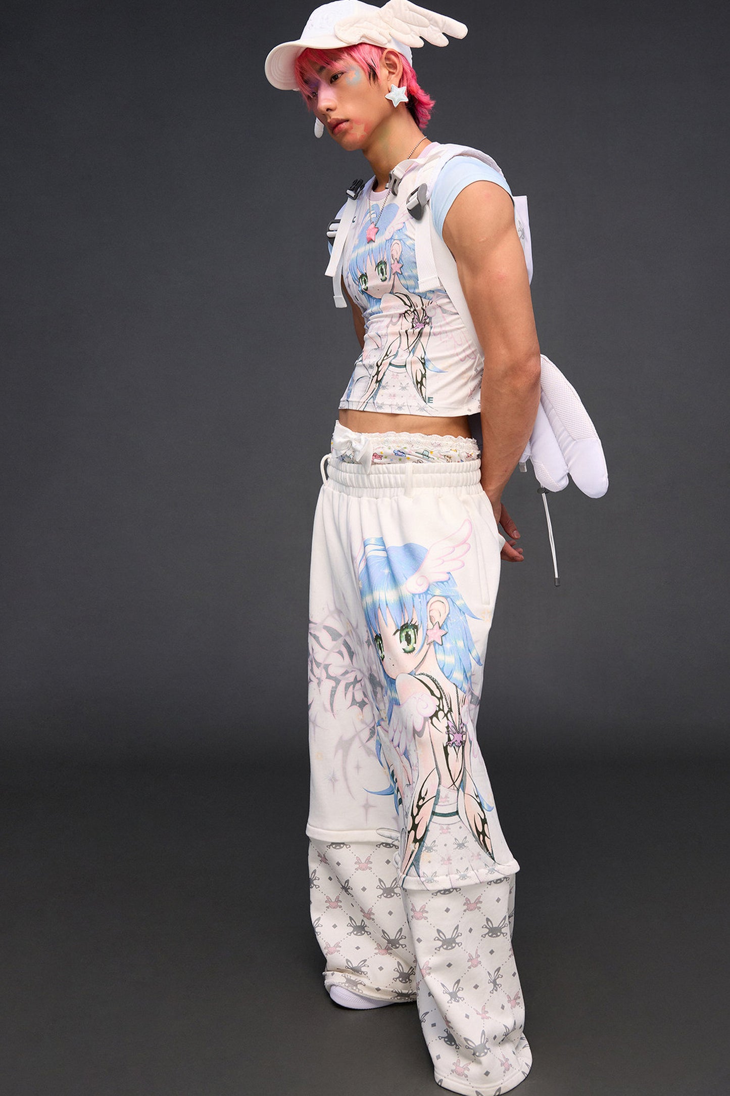 Six-Winged Angel Printed Blouse