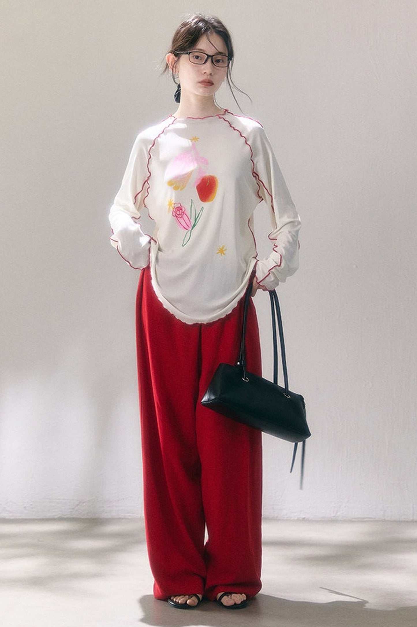 Linen Blend Air Wide-Leg Trousers