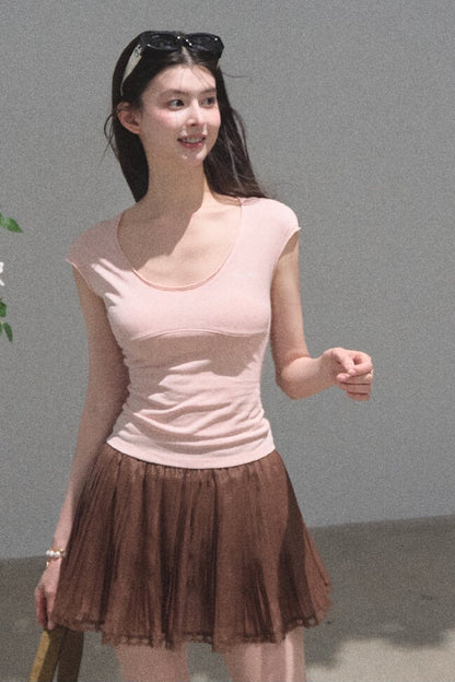Lyocell Embroidered Waist Top