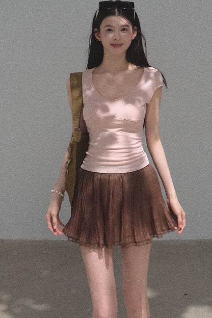 Longing Chiffon Pleated Skirt