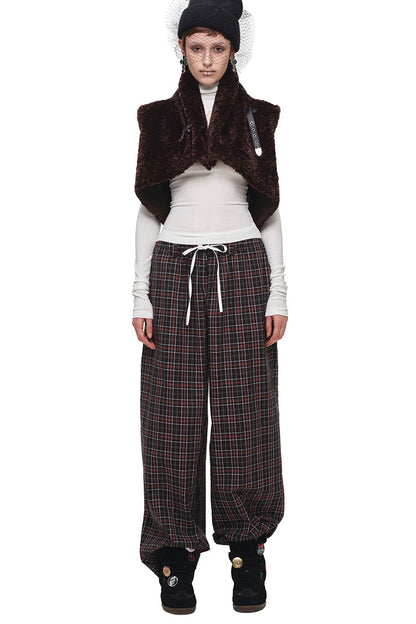 Belted Leopard Faux Fur Vest