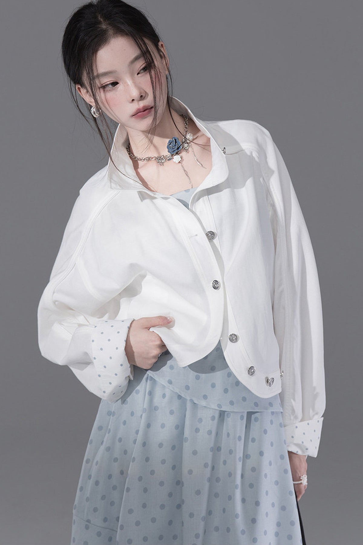 Cocoon Lyocell Folded Cuff Jacket
