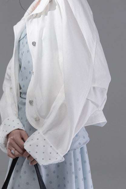 Cocoon Lyocell Folded Cuff Jacket