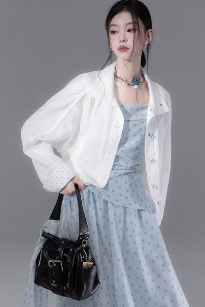 Cocoon Lyocell Folded Cuff Jacket
