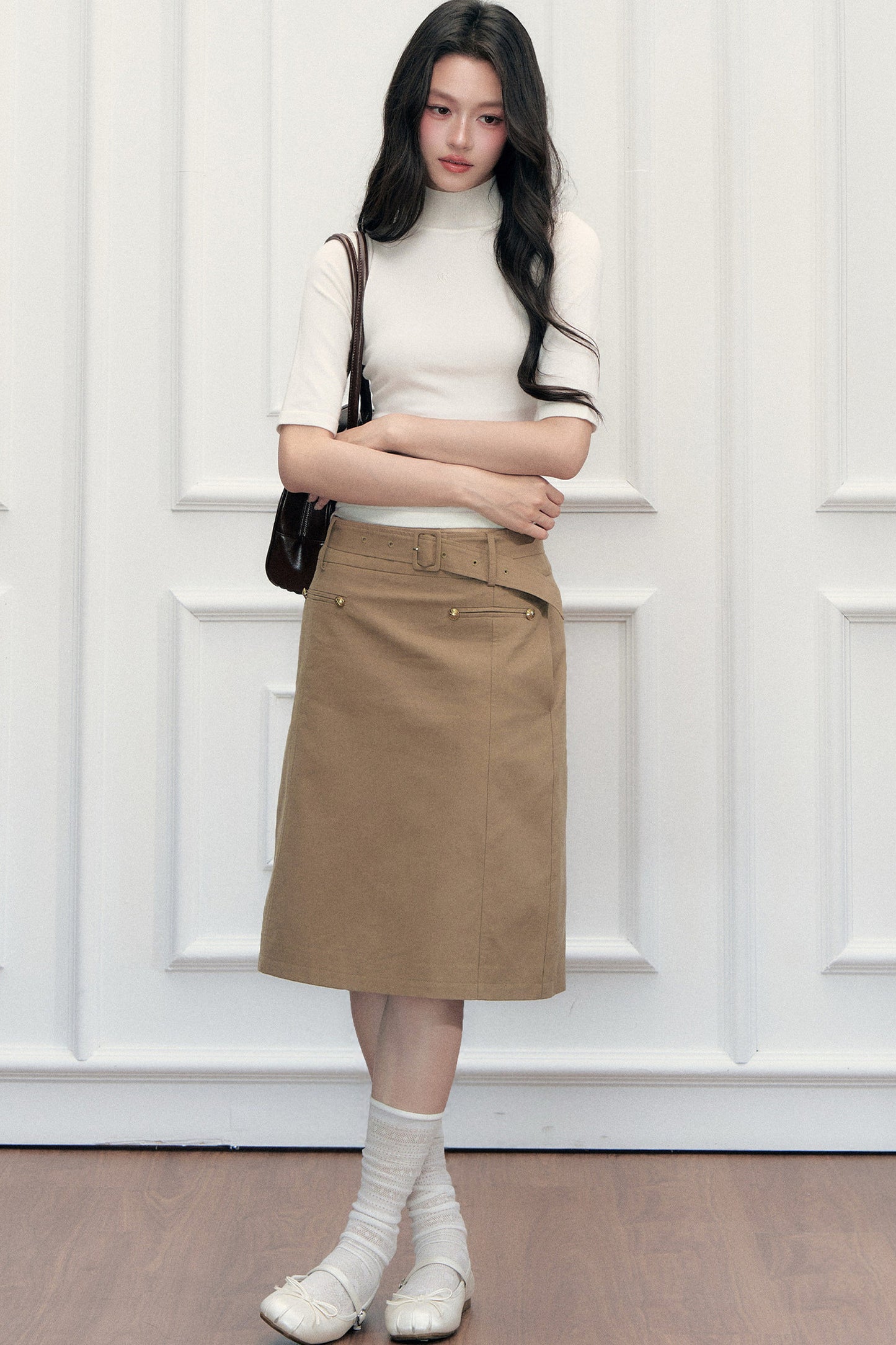 Mid-Sleeve Knit Sweater