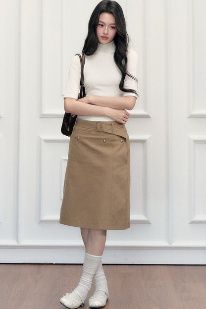 Mid-Sleeve Knit Sweater