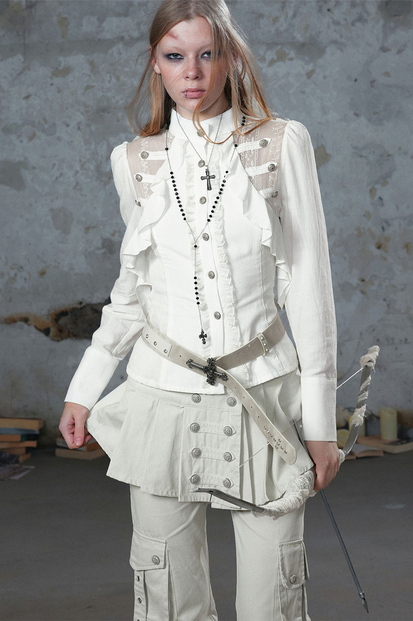 Napoleon Lace Chiffon Blouse