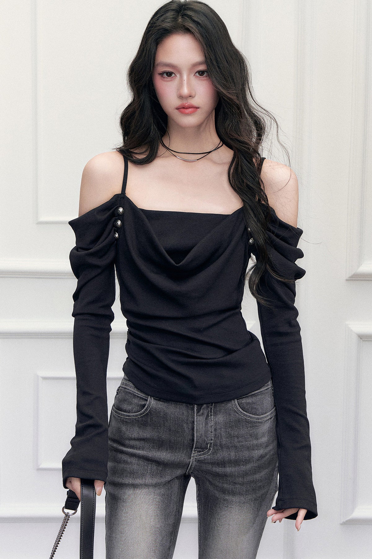 Layered-Look Off-Shoulder Top