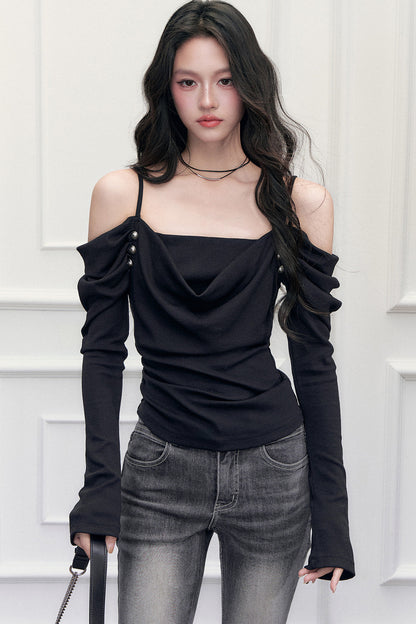 Layered-Look Off-Shoulder Top