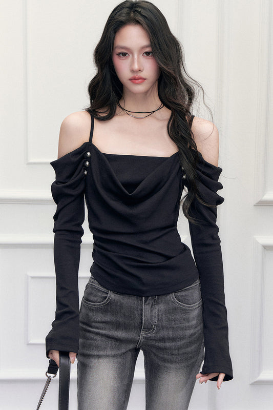 Layered-Look Off-Shoulder Top