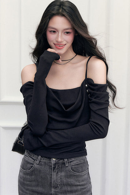 Layered-Look Off-Shoulder Top