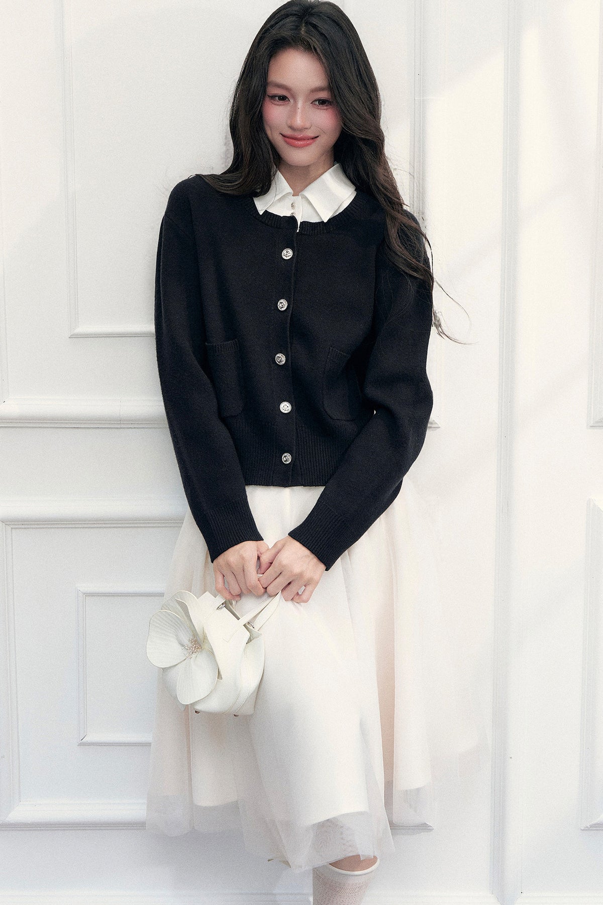 Color-Block Satin Knit Jacket Set-Up
