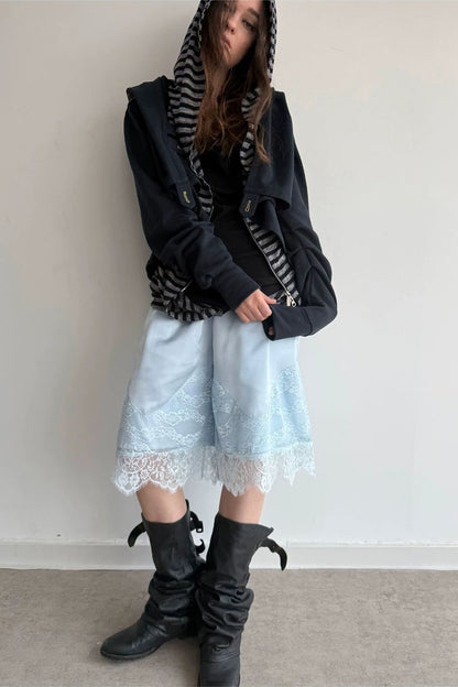 Asymmetrical Hooded Cape Sweatshirt Jacket