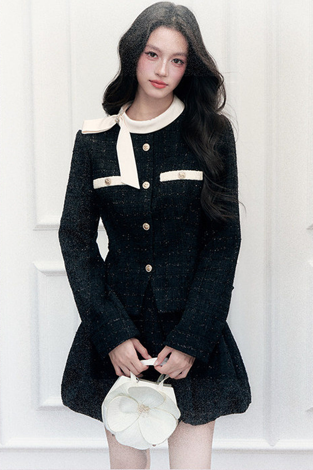 Camellia Tweed Jacket and Flower Bud Skirt Set-Up