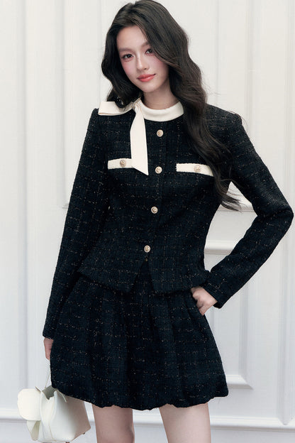Camellia Tweed Jacket and Flower Bud Skirt Set-Up
