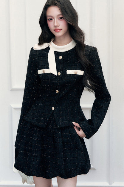 Camellia Tweed Jacket and Flower Bud Skirt Set-Up
