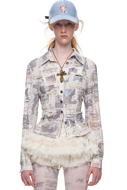 Irregular Multi-Layered Lace Skirt
