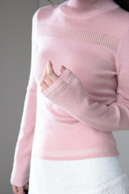 Mercerized Wool Knit Top
