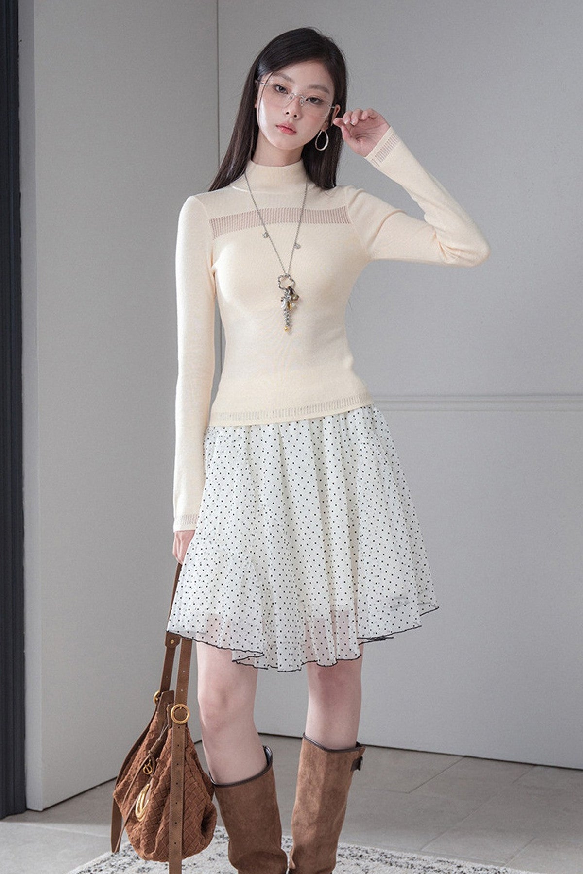 Mercerized Wool Knit Top