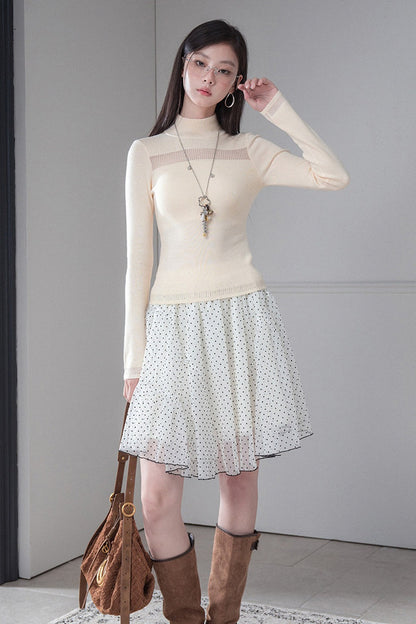 Mercerized Wool Knit Top