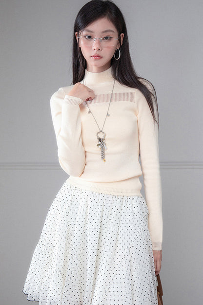 Mercerized Wool Knit Top