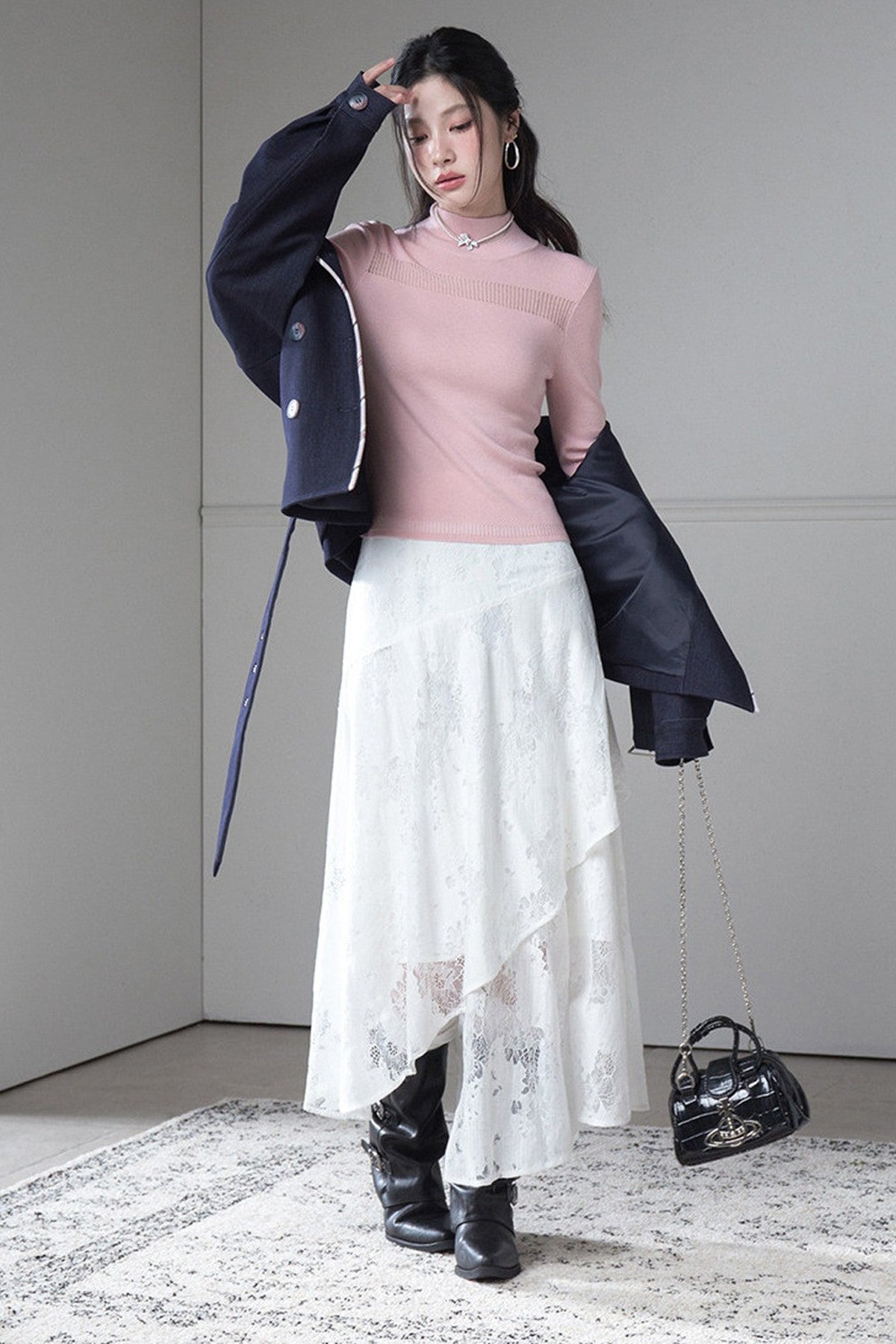Mercerized Wool Knit Top