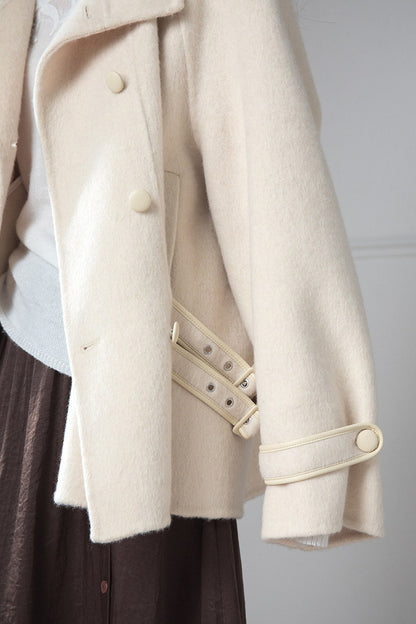 Waist Buckle Double-Sided Fabric Coat