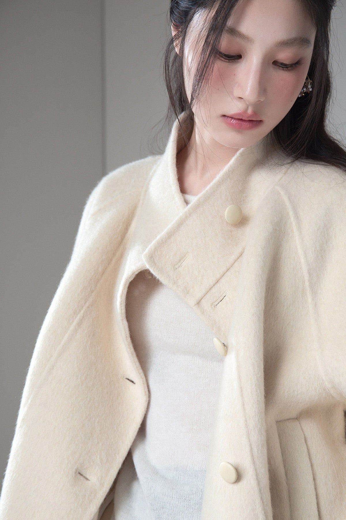 Waist Buckle Double-Sided Fabric Coat
