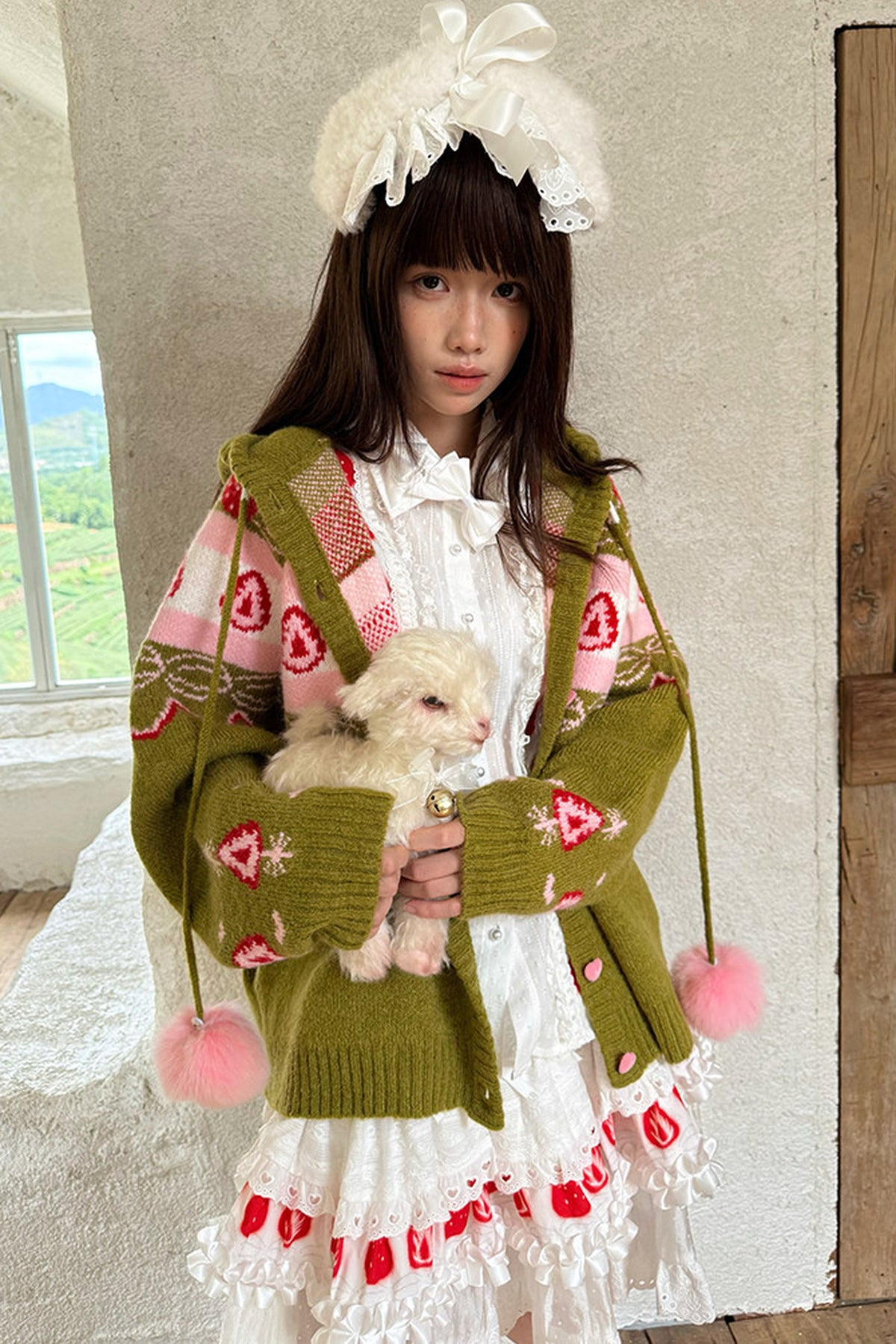 Strawberry Matcha Fair Isle Cardigan