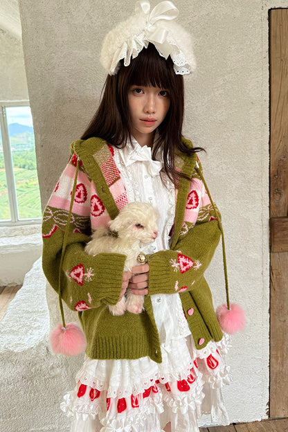 Strawberry Matcha Fair Isle Cardigan