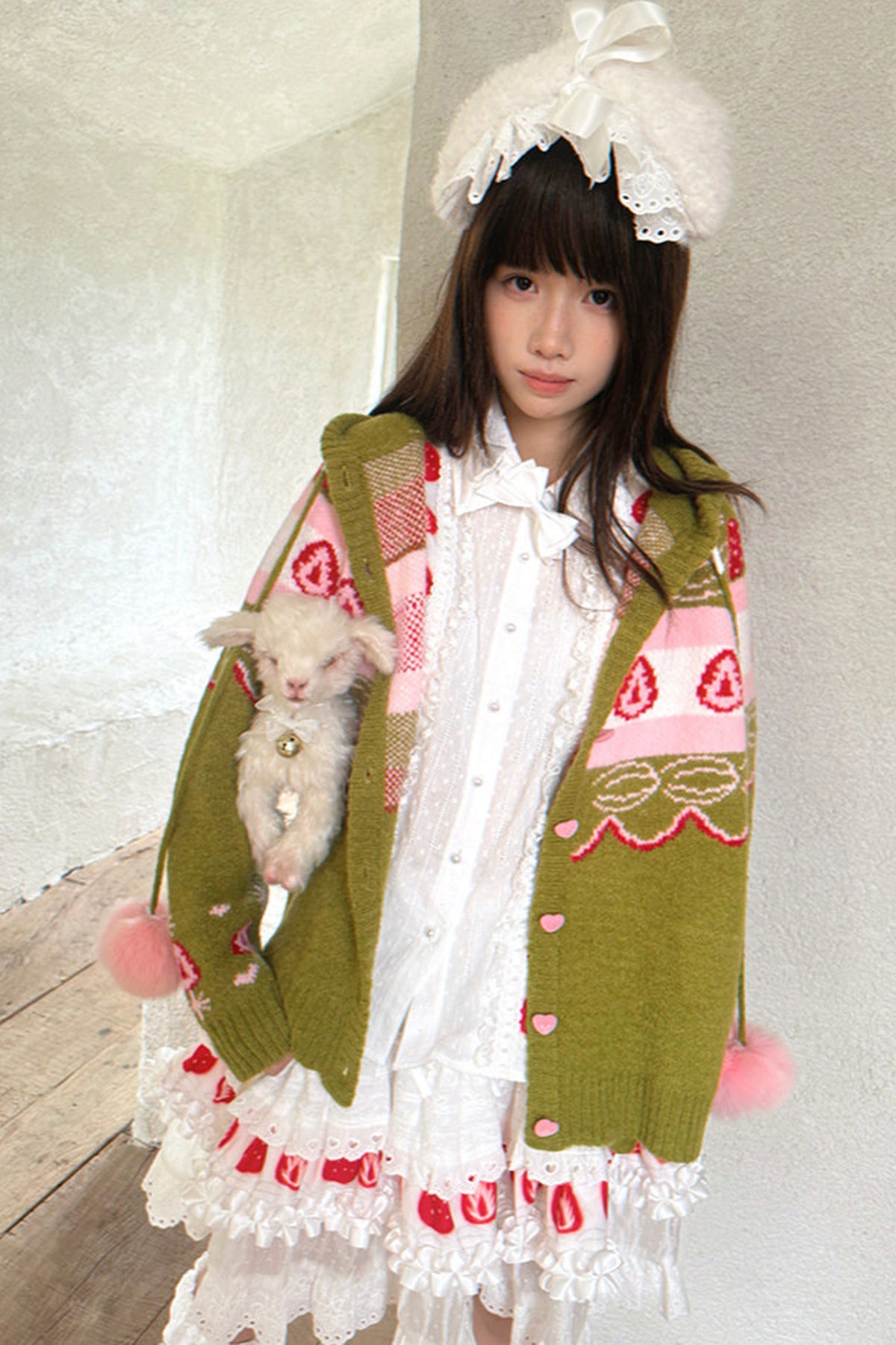 Strawberry Matcha Fair Isle Cardigan