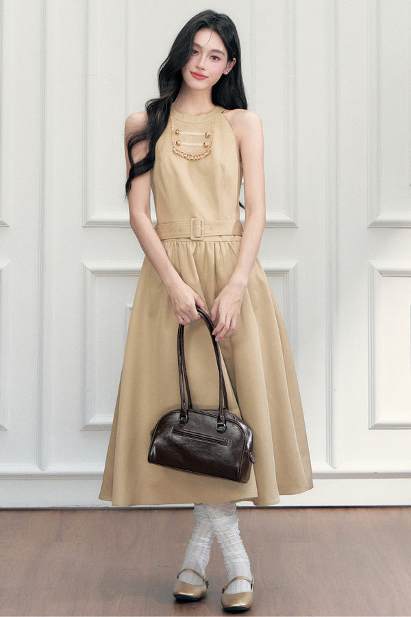 Apricot Napoleon Cape Dress Set-Up